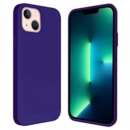 Apple iPhone 15 Plus 6.7'' İçi Kadife Silikon Kılıf Lacivert