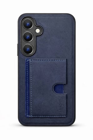 Samsung Galaxy A25 Kartlıklı Standlı Lüx Kılıf Lacivert