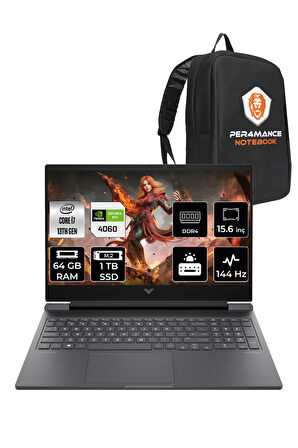 HP Victus 15 i7-13620H 64GB RAM 1TB SSD RTX4060/8GB 144Hz 15.6'' FHD FDOS Gaming Laptop & PER4