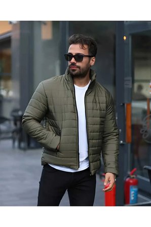 ONURMEN  Erkek Siyah Şişme Astarlı Mont