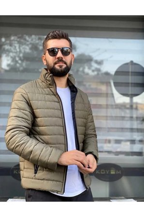 ONURMEN  Erkek Siyah Şişme Astarlı Mont