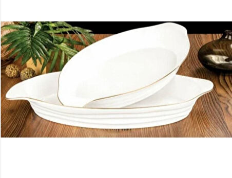 Lara Home Modern Oval Sunum Tabağı 30*19*6 cm