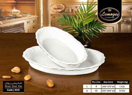Rivan Oval Sunum Tabak 38*27*7