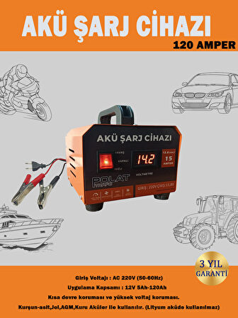 Polat 12 Volt 5-120 Amper Akü Şarj Cihazı