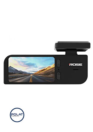 Rose MR-76 | 2K Ön + 1K Arka Çift Kamera Full HD Araç Kamerası – 128 GB Hafıza, 7/24 Kayıt, Universal Uyum