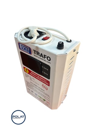 Polat Trafo 0.6 kVA (600VA) Mikro İşlemcili Kombi ve TV Voltaj Regülatörü (Dijital Ekranlı)