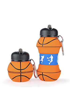 Basketbol Su Matarası Katlanabilir Suluk 550 ml