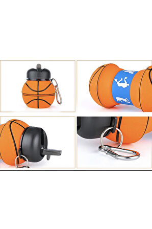 Basketbol Su Matarası Katlanabilir Suluk 550 ml