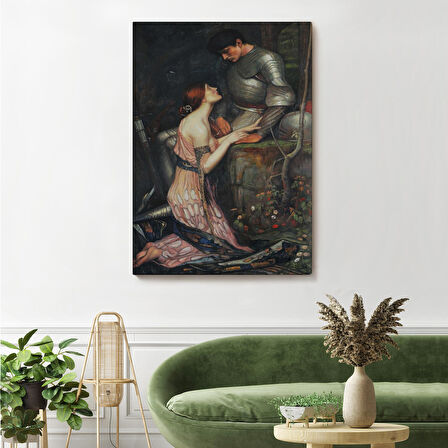 John William Waterhouse'un Lamia ve Şövalyesi Orenco Kanaviçe Tablosu-6263