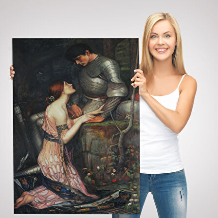 John William Waterhouse'un Lamia ve Şövalyesi Orenco Kanaviçe Tablosu-6263