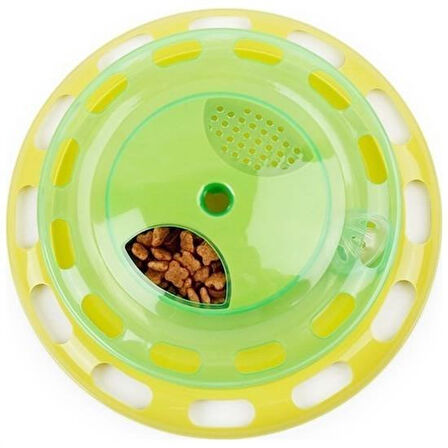 CELİK AVM® Döner Tablalı Kedi Yemek Yeme Kabı Eğlenceli Kedi Yemek Tabağı