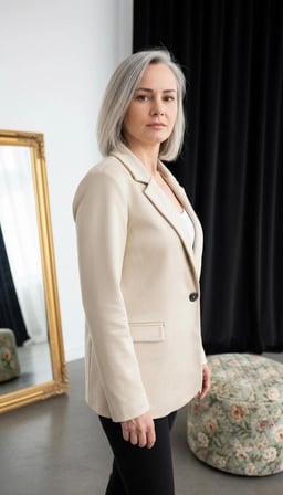 Süet Blazer (Bej)