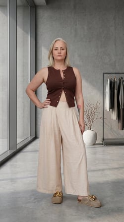 Açılabilir Çıtçıt Detaylı Bluz (Beyaz)