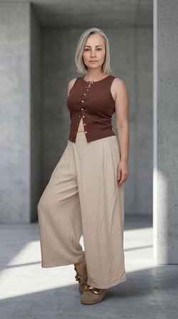 Açılabilir Çıtçıt Detaylı Bluz (Beyaz)