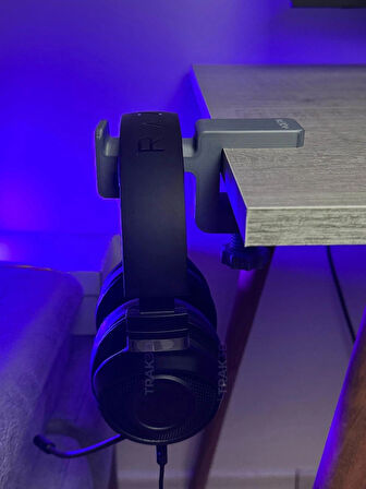 TRAK3D Premium Asılabilir Kulaklık Standı Gümüş Gri