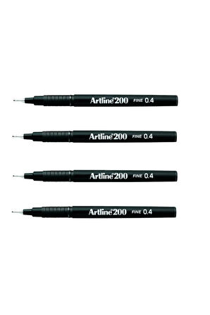 ARTLİNE 200N FİNE WRİTİNG PEN BLACK ( 4 Adet )