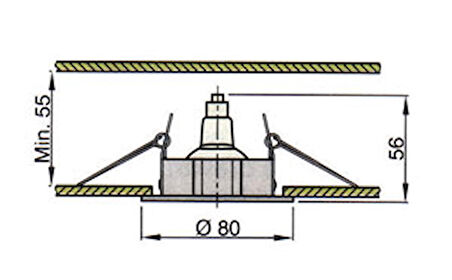 Vetus V-Line halojen tavan lambası. Model Lucca. 1366221