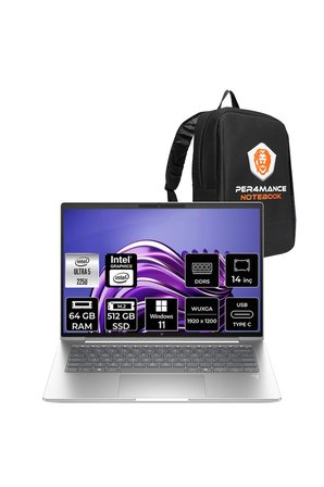 EliteBook 6 G1i Ultra 5 225U 64GB 512GB SSD Intel Graphics 14" WUXGA W11H Notebook & PER4 Çanta