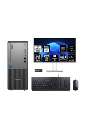 ThinkCentre Neo 50T G5 i5 13400 16GB 2TB SSD W11H Masaüstü Bilgisayar + 23.8" Monitör
