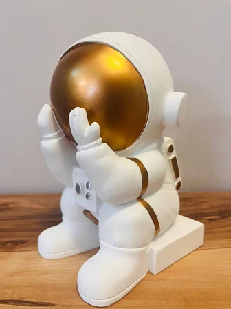 Dekoratif Astronot Biblo Kumbara 1. Sınıf Dayanıklı Kırılabilir Tasarruf Kumbarası & Masa Dekoru