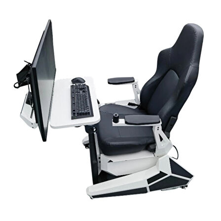 TWISTED MINDS EASEPOD PRO RGB ELEKTRİKLİ DERİ DÖŞEME ÇELİK PROFESYONEL GAMING SIMULATOR