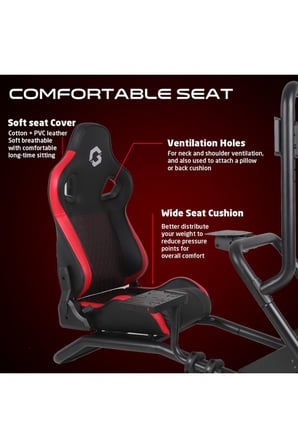 Gameon GOMPRX-6013 Master Pro X Yarış Oyun Simülörü Kokpiti - Kırmızı/Siyah