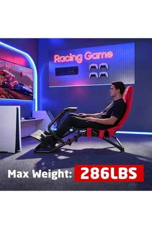 Gameon GOFPR-6021 Flex Pro Yarış Oyun Simülatörü Kokpiti - Kırmızı/Siyah