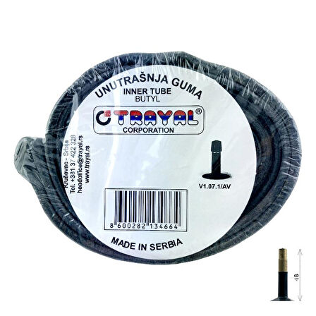 Trayal Bisiklet İç Lastik 27.5x1.50-2.125, AV-48