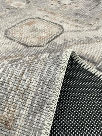 Twist Halı PS1159V5 Geleneksel Madalyon Desenli Modern Ve Zarifçe Solmuş Görünümlü Halı Oturma Odası Salon Yatak Odası Mutfak Koridor Halısı