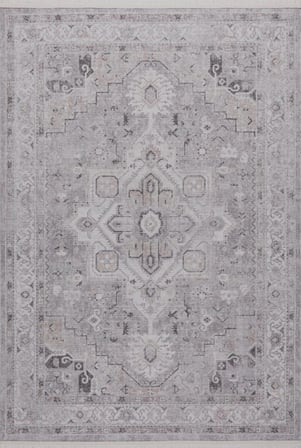 Twist Halı PS1159V5 Geleneksel Madalyon Desenli Modern Ve Zarifçe Solmuş Görünümlü Halı Oturma Odası Salon Yatak Odası Mutfak Koridor Halısı