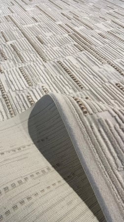Evole 212B Modern Dokulu Çzigili Krem Halı