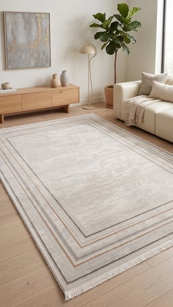 Evole 217B Modern Çerçeveli Gri Halı