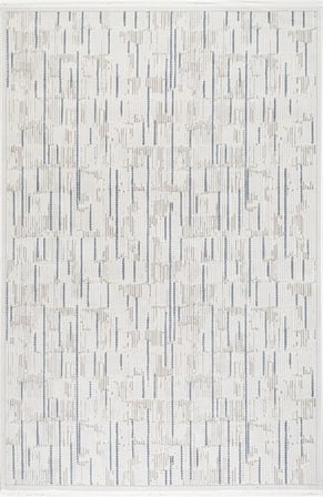 Evole 212A Modern Dokulu Çizgili Mavi Desenli Halı