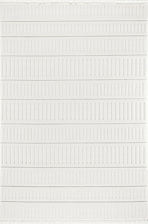Colors B4668A Modern İskandinav Tarzı Kaliteli Bukle Dokuma Kabartmalı Halısı BEYAZ