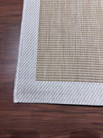 Fenomen Carpet İllision İskandinav Jüt Yıkanabilir Bordürlü Halı Kilim Balkon Teras Mutfak Halısı