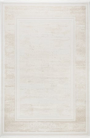 Evole 220C Modern Dokulu Çerçeveli Krem Halı