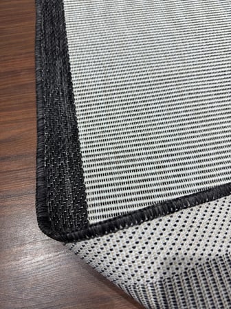 Fenomen Carpet İllision İskandinav Jüt Yıkanabilir Bordürlü Halı Kilim Balkon Teras Mutfak Halısı