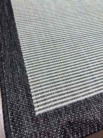 Fenomen Carpet İllision İskandinav Jüt Yıkanabilir Bordürlü Halı Kilim Balkon Teras Mutfak Halısı