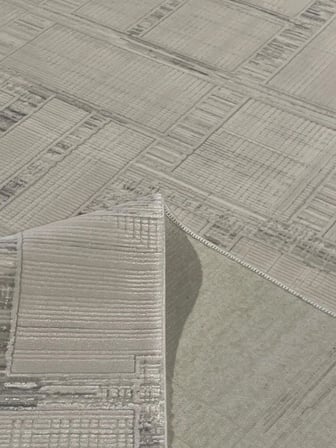 Bianca 30083A Modern Geometrik Desenli Gri Halı Oturma Odası Salon Halısı Gri