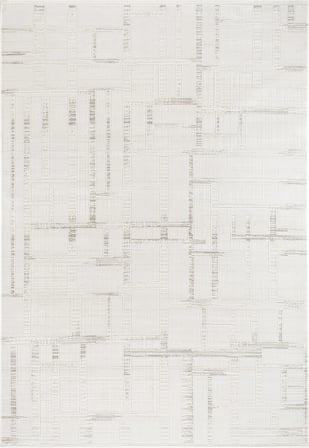 Bianca 30083A Modern Geometrik Desenli Gri Halı Oturma Odası Salon Halısı Gri