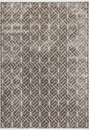 Capris 6256 Modern Dokulu Geometrik Desenli Vizon Renkli Halı Oturma Odası Salon Halısı