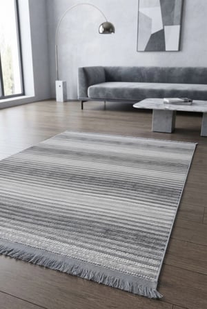 İnova E6872 Soft Gri Geçişli Minimaliz Tasarımlı Oturma Odası Salon Halısı