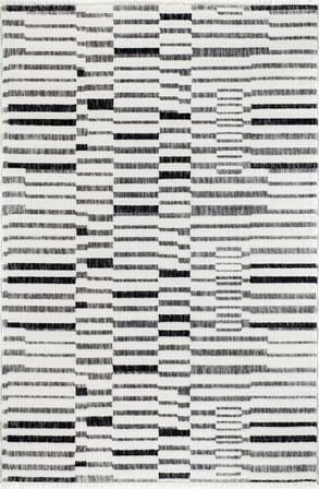 Colors B6197A Modern İskandinav Tarzı Kaliteli Bukle Dokuma Kabartmalı Halısı Siyah Gri