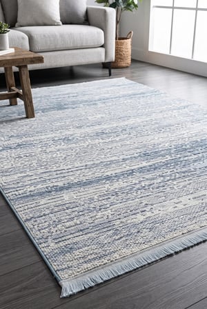 İnova PS988V9 Soft Bebek Mavisi Geçişli Minimaliz Tasarımlı Oturma Odası Salon Halısı