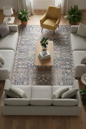 Fenomen Carpet Otantik Koleksiyonu Yumuşak Dokulu Eskitme Vintage Halı