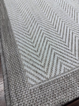 Fenomen Carpet İllision İskandinav Jüt Yıkanabilir Bordürlü Halı Kilim Balkon Teras Mutfak Halısı