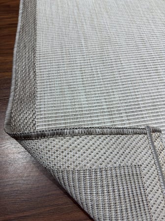 Fenomen Carpet İllision İskandinav Jüt Yıkanabilir Bordürlü Halı Kilim Balkon Teras Mutfak Halısı