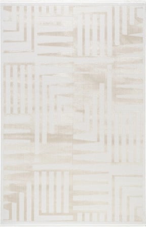 Evole 258B Modern Geometrik Desenli Krem Halı