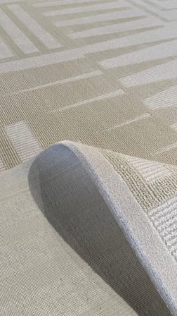 Evole 258B Modern Geometrik Desenli Krem Halı