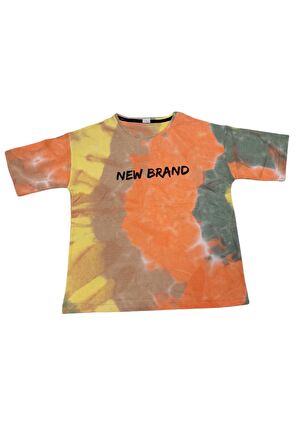 Erkek Çocuk /Kız Çocuk Batik Desenli Oversize Tişört
